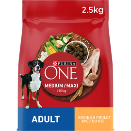 Croquettes pour moyen et grand chien Medium Maxi Poulet PURINA ONE - 2,5kg