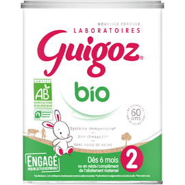 Lait infantile en poudre BIO 2ème âge 6-12M GUIGOZ OPTIPRO - Boîte 800g
