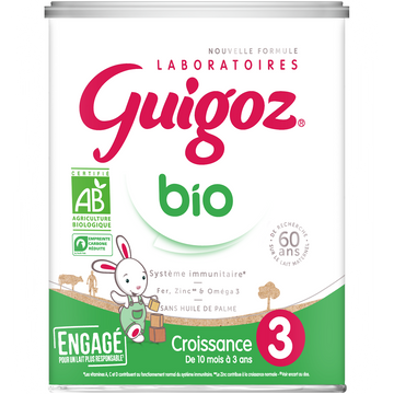 Lait croissance en poudre BIO dès 12M GUIGOZ OPTIPRO - Boîte 800g