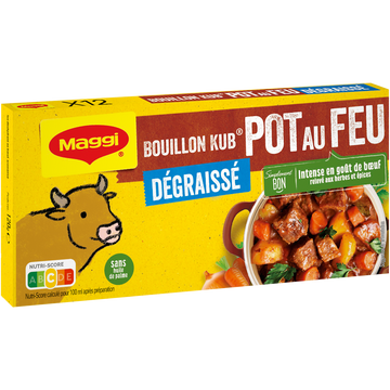 Bouillon cube pot au feu dégraissé MAGGI, boite de 12 cubes, 120g