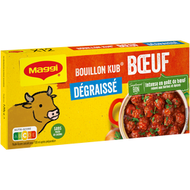 Bouillon cube boeuf dégraissé MAGGI, boite de 12 cubes, 120g