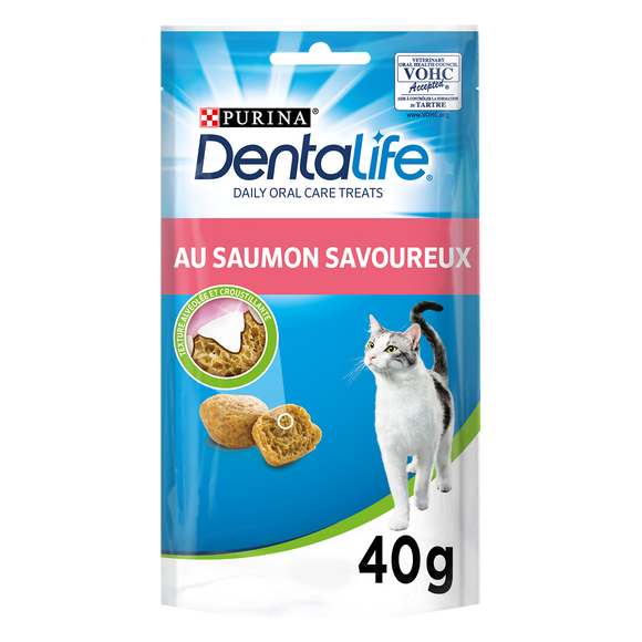 Friandises pour chat au Saumon DENTALIFE - 40g