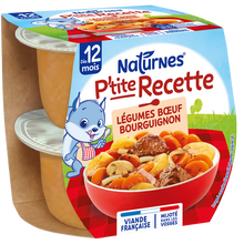 NESTLE P'TITE RECETTE - Plat bébé du midi Boeuf bourguignon, dès 12 mois - 2x200g