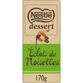 Chocolat noir éclats noisettes pâtissier NESTLE DESSERT - Tablette 170g