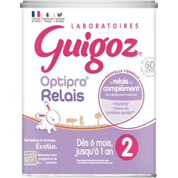 GUIGOZ OPTIPRO - Lait infantile en poudre 2ème âge, de 0 à 6 mois - 800g