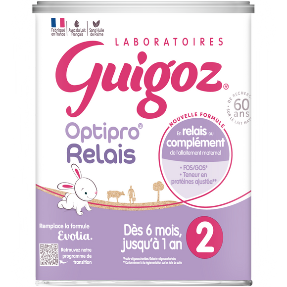GUIGOZ OPTIPRO - Lait infantile en poudre 2ème âge, de 0 à 6 mois - 800g
