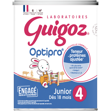 Lait croissance en poudre dès 12M GUIGOZ OPTIPRO JUNIOR - Boîte 900g