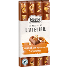 Chocolat lait caramel amandes noisettes NESTLE L'ATELIER - Tablette 170g
