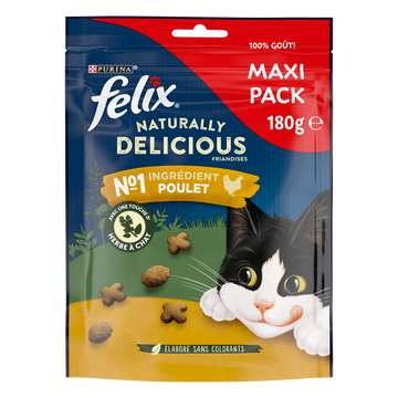 Sachets fraîcheur pour chat Naturally Delicious Poulet FELIX - 180g