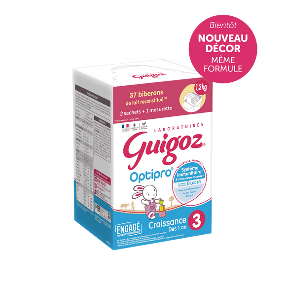 GUIGOZ OPTIPRO - Lait infantile de croissance en poudre, dès 12 mois -2x600g