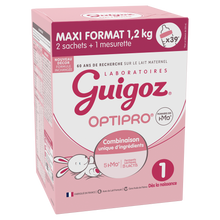 GUIGOZ OPTIPRO - Lait infantile en poudre 1er âge, de 0 à 6 mois - 2x600g