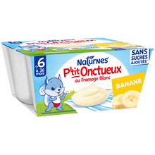 NESTLE P'TITS ONCTUEUX - P'tit onctueux banane, de 6 à 12 mois - 4x90g
