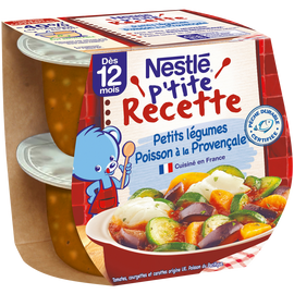 Plats complets P'TITE RECETTE Poisson à la provençale 12M+ NESTLE - 2x200g