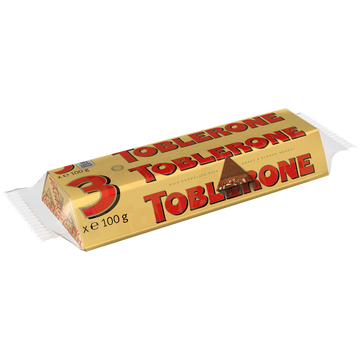 Chocolat barres Toblerone lait 3x100g - Paquet de 300g