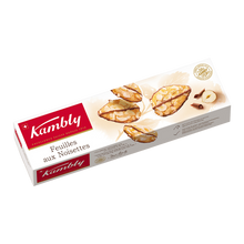 Biscuits fins croustillants aux noisettes et au chocolat au lait Suisse KAMBLY, 90g