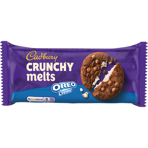 Biscuit Crunchy melts fourrés OREO CADBURY, paquet 156g
