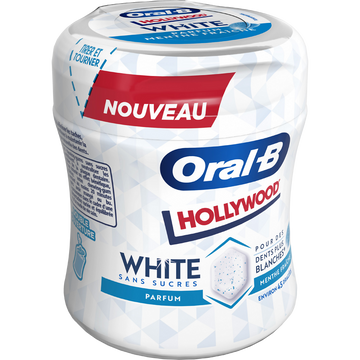 Chewing gum white menthe fraîche Oral-B HOLLYWOOD drag.x45 76g