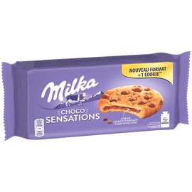 Cookies sensation aux pépites de chocolat au lait MILKA - Paquet de 208g