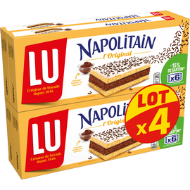 Gâteaux au chocolat L'Original Napolitain LU - 4 boîtes de 180g
