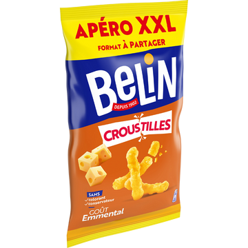 Biscuits apéritifs Croustilles emmental BELIN - Sachet de 260g