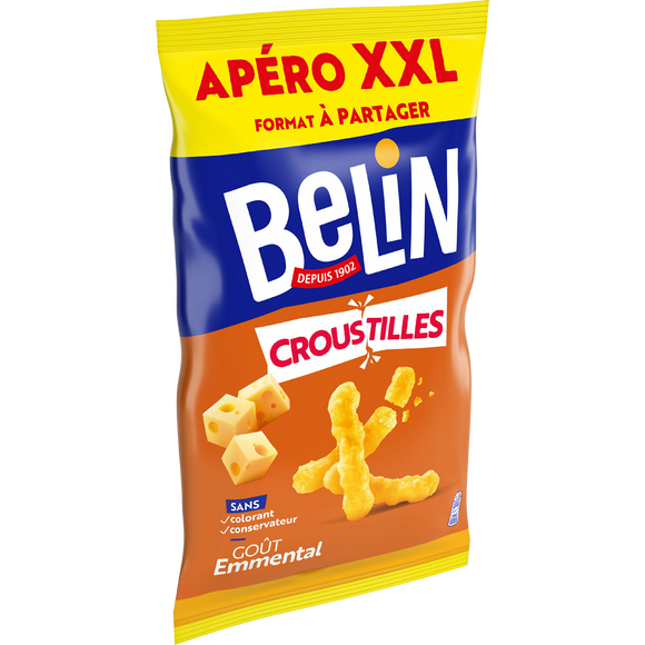Biscuits apéritifs Croustilles emmental BELIN - Sachet de 260g