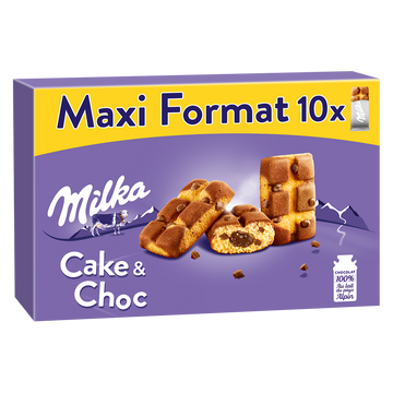 Gâteaux fourrés au chocolat et aux pépites de chocolat MILKA - Paquetde 350g