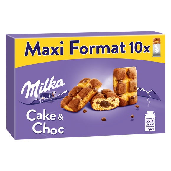Gâteaux fourrés au chocolat et aux pépites de chocolat MILKA - Paquetde 350g