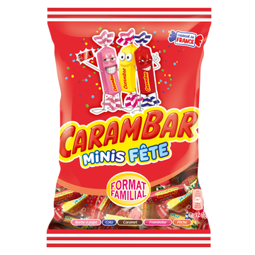 Bonbons Minis Fête CARAMBAR - Sachet de 326g