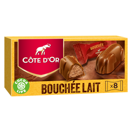 Bouchées chocolat lait noisetes amandes COTE D'OR - Boîte de 200g