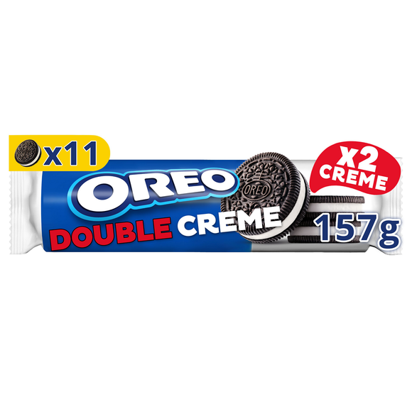 Biscuits cacaotés double crème OREO, rouleau de 157g
