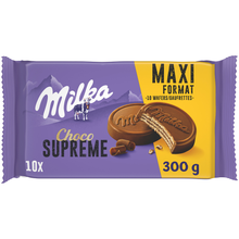 Biscuits gaufrettes enrobés au chocolat supreme au lait MILKA - Maxi format de 300g