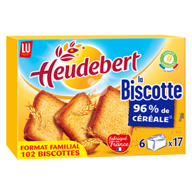 Biscottes HEUDEBERT - Paquet de 102 tranches - 830g