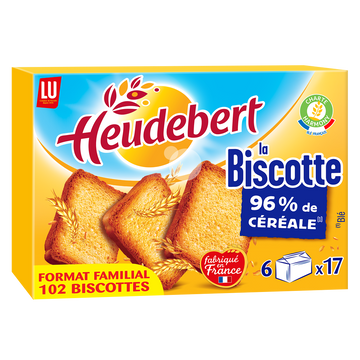 Biscottes HEUDEBERT - Paquet de 102 tranches - 830g