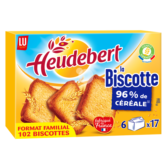 Biscottes HEUDEBERT - Paquet de 102 tranches - 830g