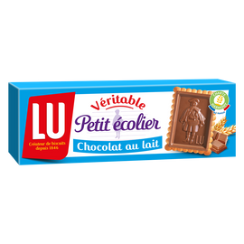 Biscuits petit beurre chocolat au lait Petit Ecolier LU, paquet de 150g
