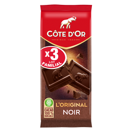 Chocolat noir L'Original COTE D'OR - 3 tablettes de 100g