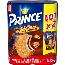 Biscuits céréaliers fourrés au chocolat, Prince, LU, 2x300g