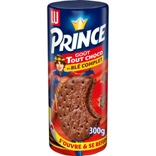 Biscuits fourrés tout chocolat au blé complet PRINCE, paquet de 300g