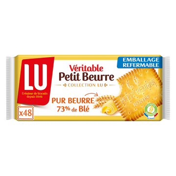 Biscuits Véritable Petit Beurre LU, paquet de 400g