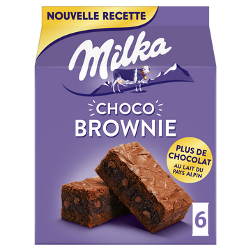 Gâteaux brownie au chocolat Choco Brownie MILKA - Boîte de 180g