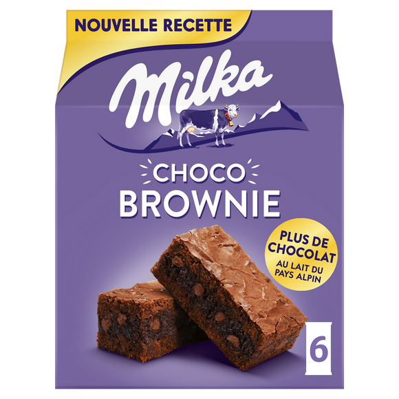 Gâteaux brownie au chocolat Choco Brownie MILKA - Boîte de 180g