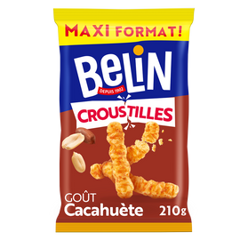 Biscuits apéritifs Croustilles cacahuètes format party BELIN - Sachetde 210g