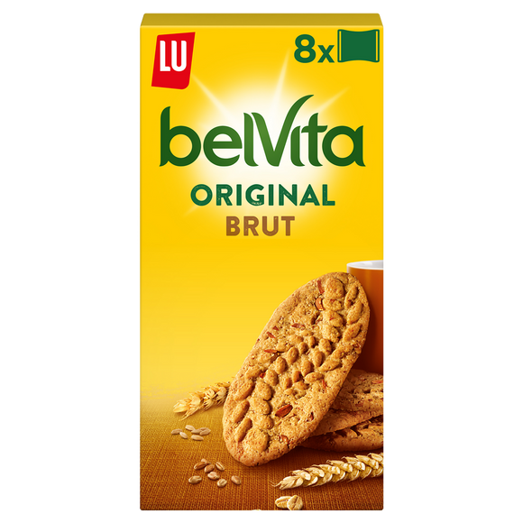 Biscuits petit déjeuner brut de céréales Belvita LU, paquet de 400g