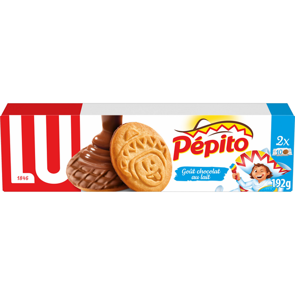 Biscuits chocolat au lait Lu PEPITO, 192g