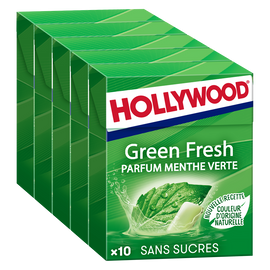 Chewing-gum Greenfresh, sans sucres HOLLYWOOD, pentapack 5x10 dragées70g