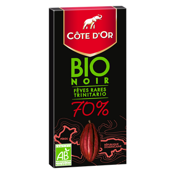 Chocolat noir 70% Bio COTE D'OR - Tablette de 90g