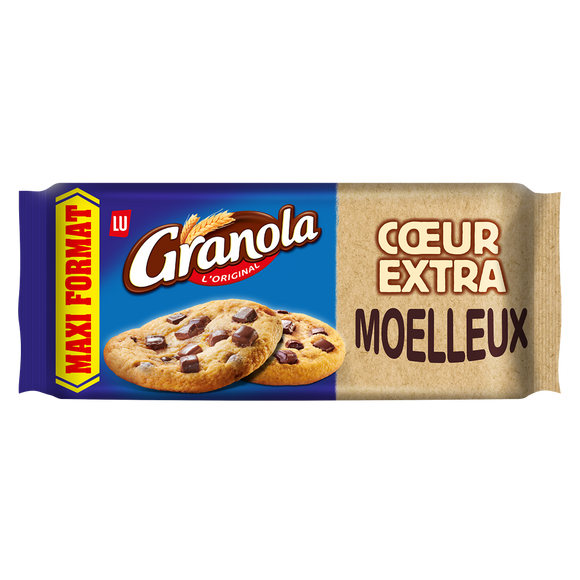 Cookies extra moelleux aux pépites de chocolat GRANOLA, paquet de 312g