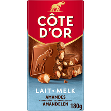 Chocolat au lait à la pointe de sel et aux amandes caramélisées COTE D'OR - Tablette de 180g