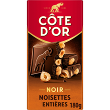 Chocolat noir noisettes entières COTE D'OR, tablette 180g