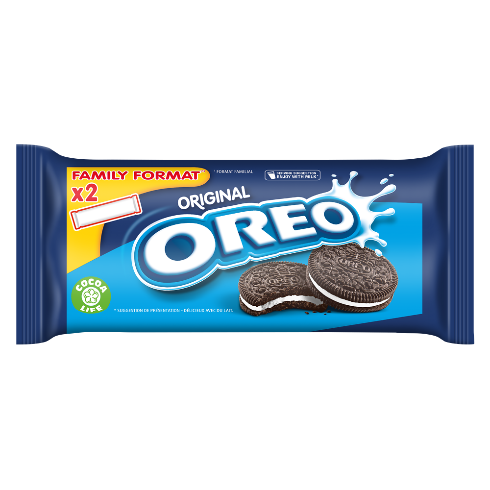 Biscuits fourrés à la vanille Original OREO, 2 paquets de 154g